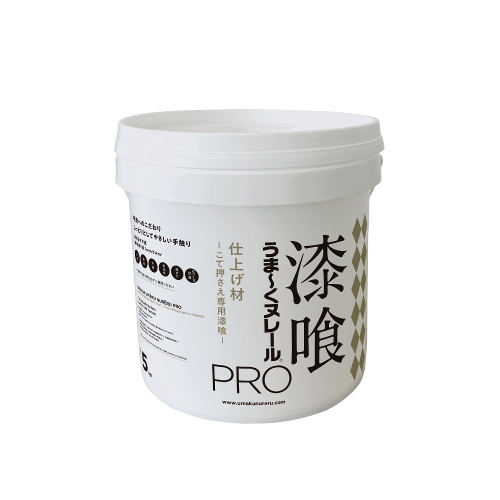 漆喰うまーくヌレールＰＲＯ仕上げ材　５kg, 薄灰, 5kg