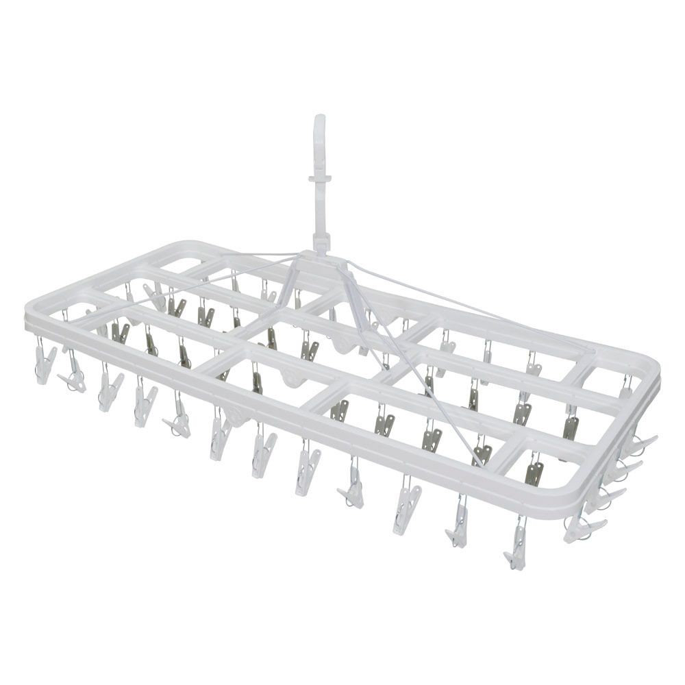 WIZ'A ウィザ 強力フレーム洗濯ハンガー５２ピンチ, ホワイト, 52P