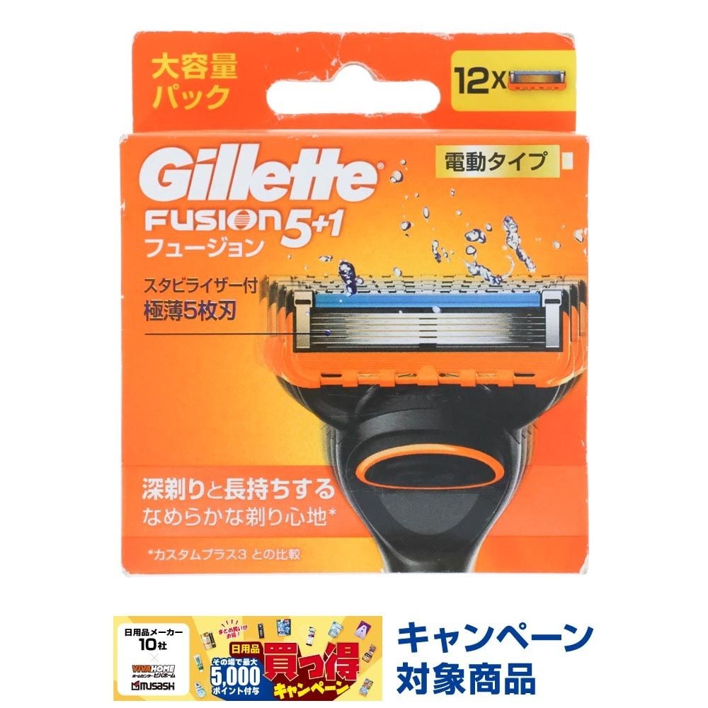 Ｐ＆Ｇ　ジレット　フュージョン５＋１パワー　替刃　１２個入, 替刃, 12個入