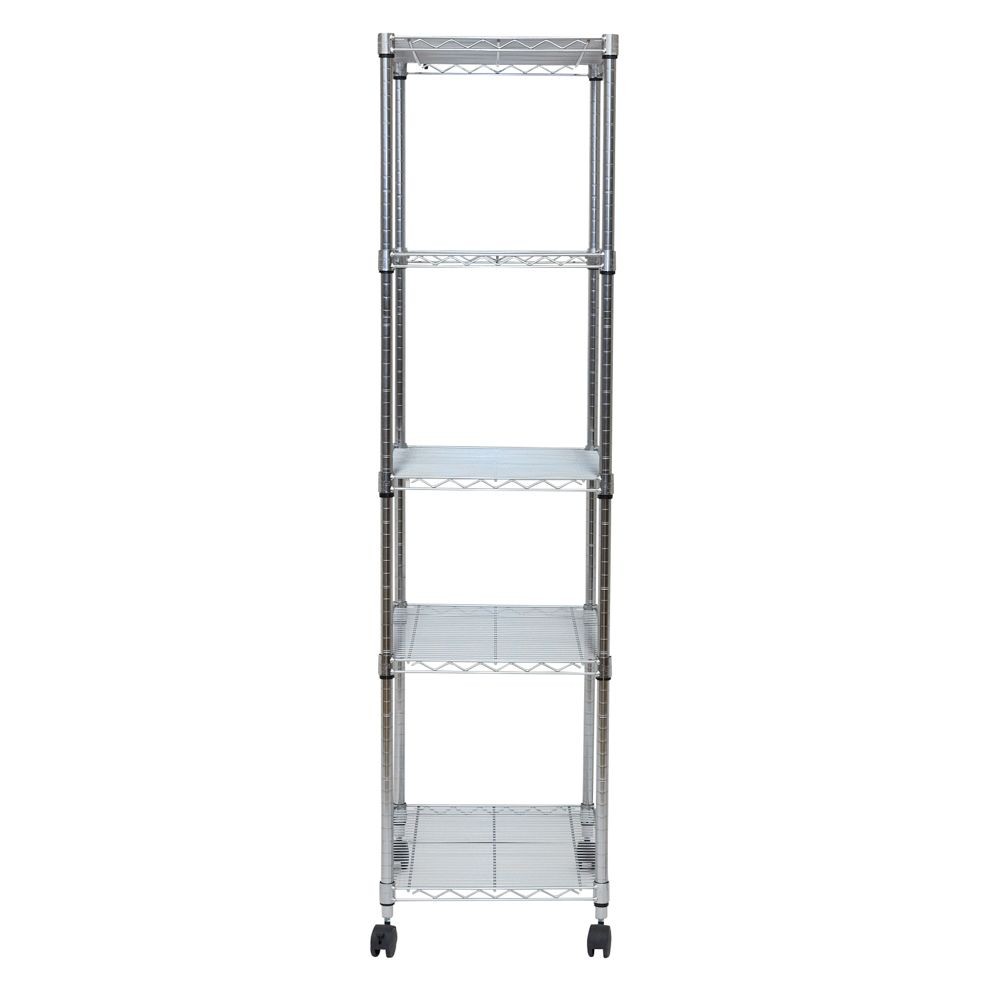 スチールラック 幅60cm 4段 ルミナスホームラック NLH6018-4, シルバー, 5段