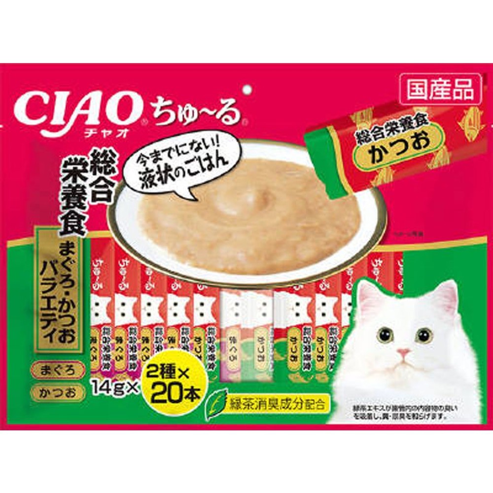 ちゅ〜る　総合栄養食　まぐろかつおバラエティ　40本, まぐろかつおV, 40本