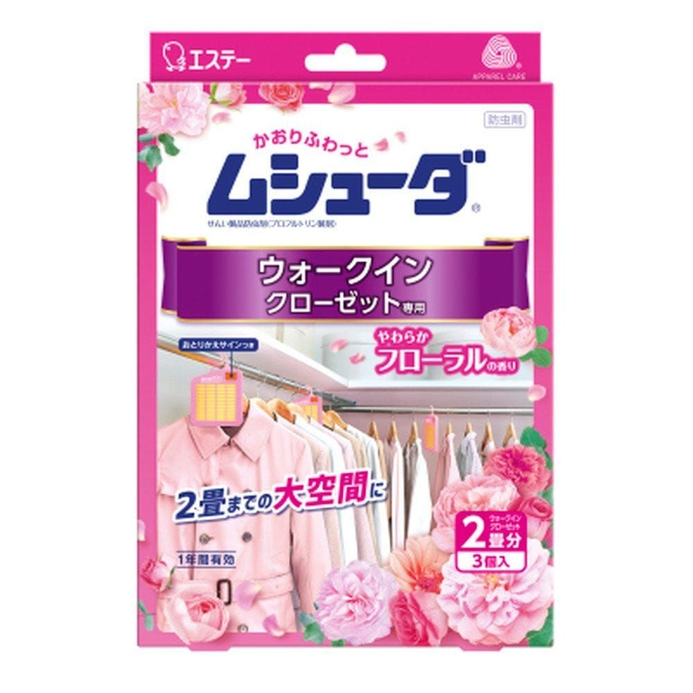かおりムシューダウォークインクローゼット用 フローラル, フローラル, 3個入