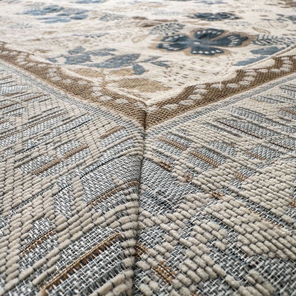 オールシーズンウォッシャブラグ　ＪＮＡ　１８５&times;１８５ｃｍ　ブルー, ブルー, 185&times;185cm