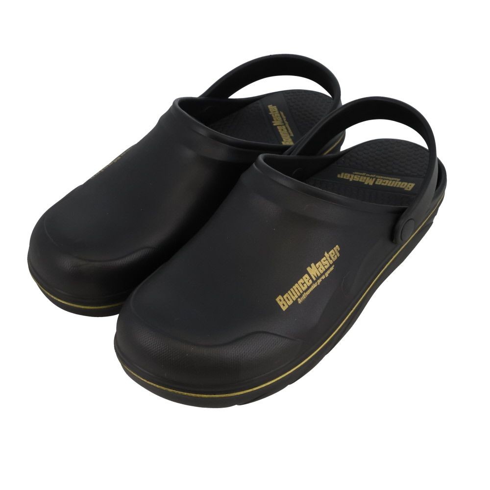 紳士　ＢＭ防滑高弾力　タウンサンダル　ＢＫＧＤ　ＬＬ, ブラック&times;ゴールド, LLサイズ