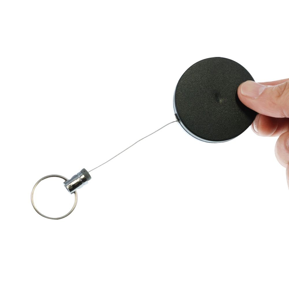 ワイヤーリールステン被覆ワイヤー９０ｃｍ, ブラック/シルバー, 90cm