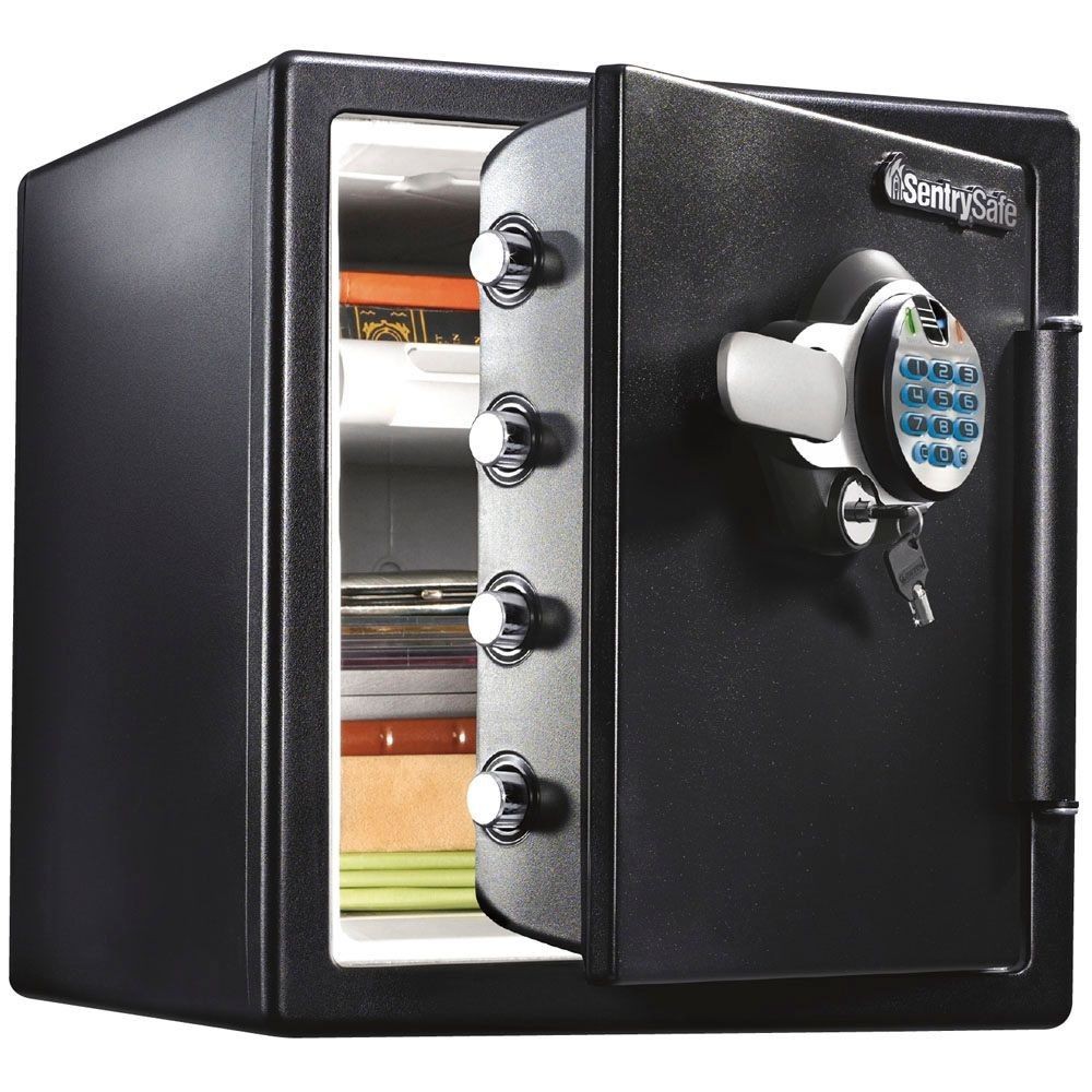 【開梱・設置費込】セントリー指紋認証式1時間耐火・耐水金庫  JFW123BTL【メーカー直送・代引不可】, ブラック, JFW123BTL