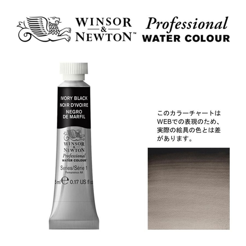 W&N PWC 5ml チューブ 331 アイボリーブラック Winsor&Newton プロフェッショナル・ウォーターカラー 最高級透明水彩