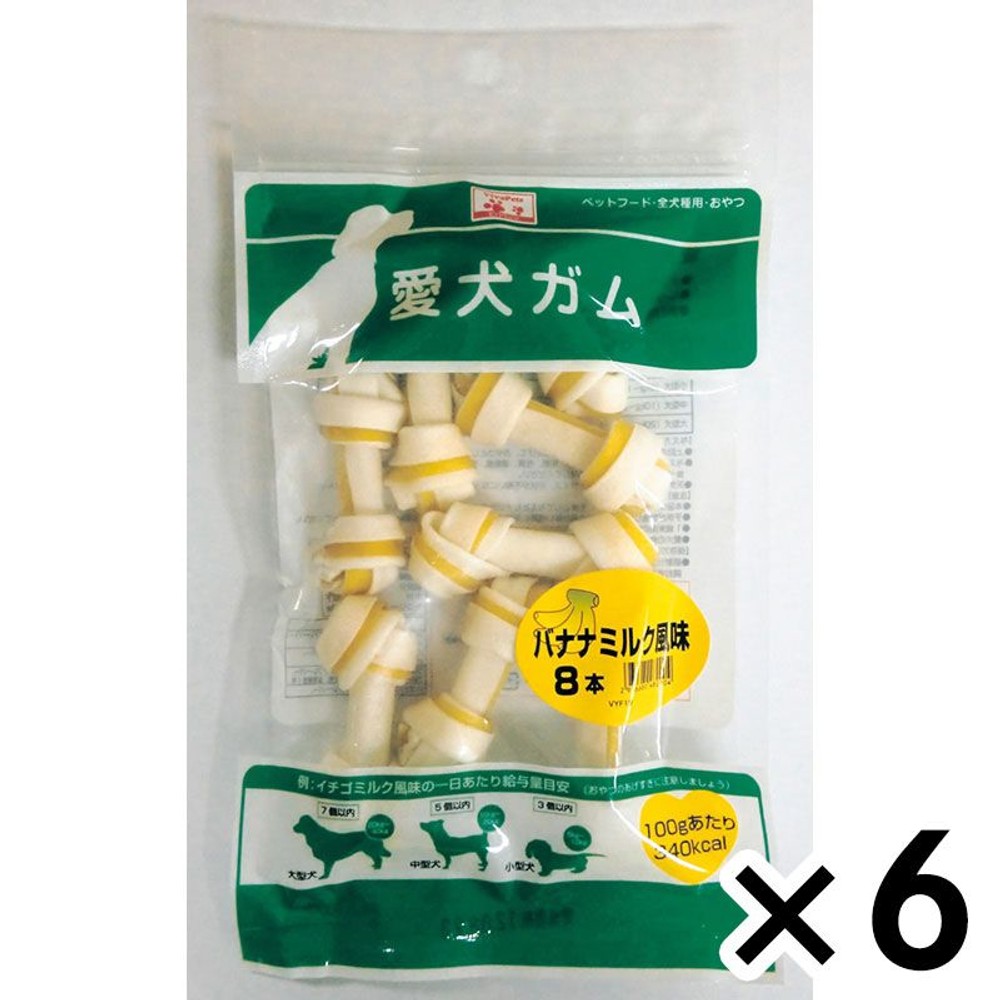 愛犬ガム　バナナミルク風味8本 &times;6個セット, その他カラー１, その他サイズ１