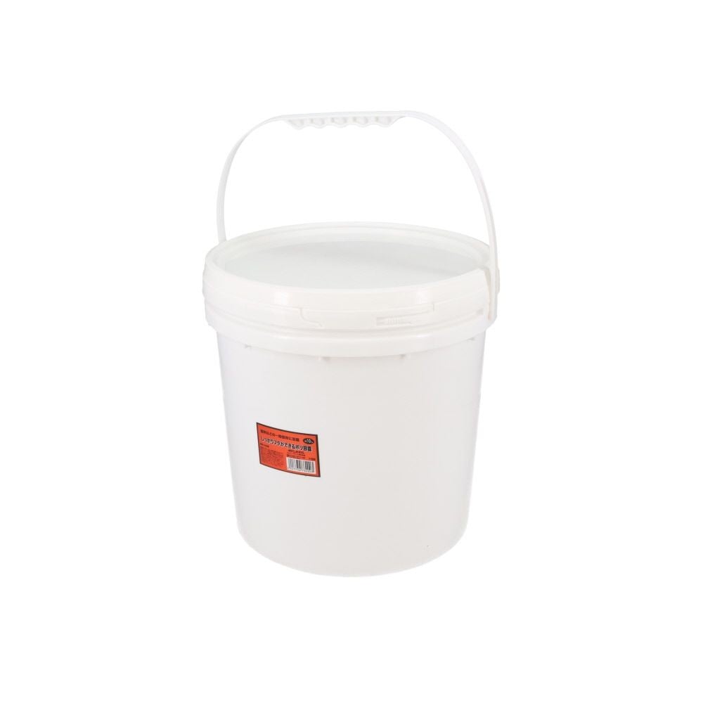 しっかりフタができるポリ容器　１０Ｌ, 白, 10L