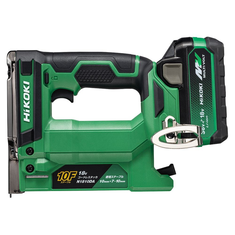 ハイコーキ　HIKOKI １８Ｖタッカ（蓄電池１個、充電器付き） N1810DA (XPZ), グリーン, N1810DA (XPZ)