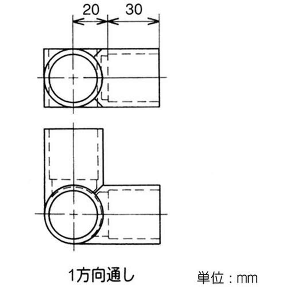 YAZAKI 矢崎化工 イレクタープラスチックジョイント J-119B S 中間コーナー用 Φ28用, アイボリー, J-119B S