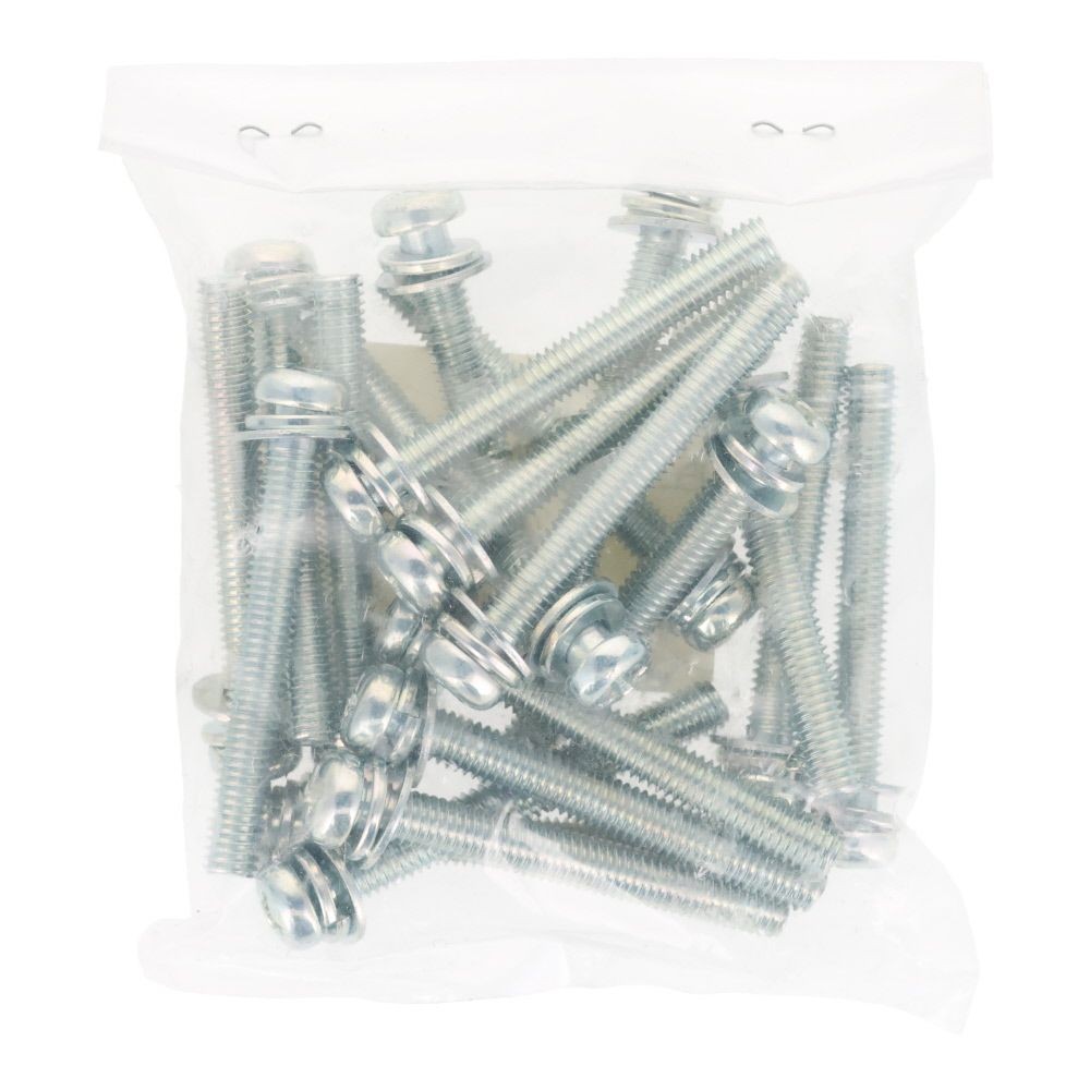 ユニクロ　座金組込ねじ　Ｐー３　Ｍ６&times;５０　２０個入り, ねじ, M6&times;50