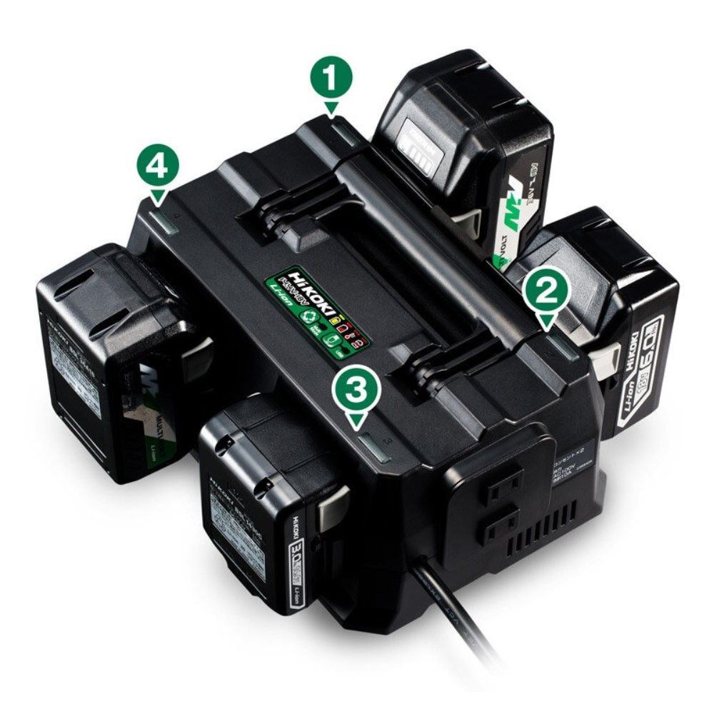HiKOKI ハイコーキ マルチポート充電器 UC18YTSL ※14.4V・18V・マルチボルト対応, ブラック, 充電器