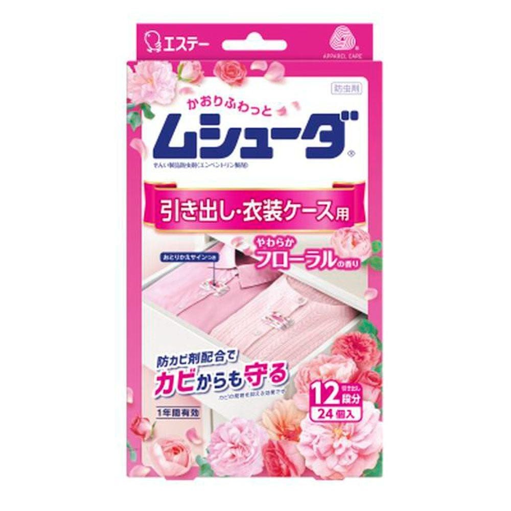 ムシューダ1年防虫　引き出し用24個入, フローラル, 24個入