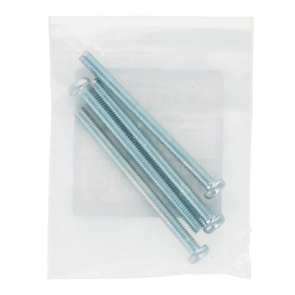 小ねじ　なべ　ユニクロ　Ｍ４&times;５０ｍｍ　４本入, シルバー, M4&times;50mm