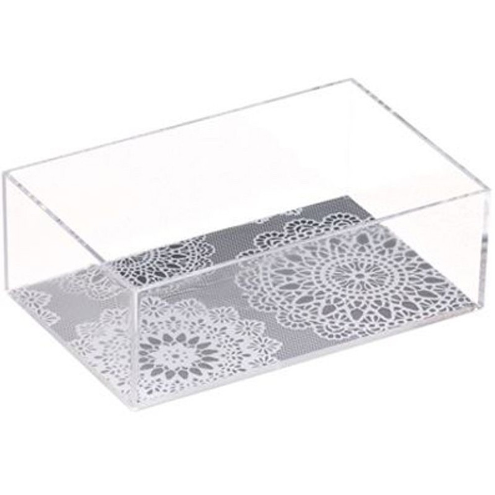 クリアピクチャーケース　ＣＤ　ホワイトレース, ホワイトレース, 155×101×高さ54mm