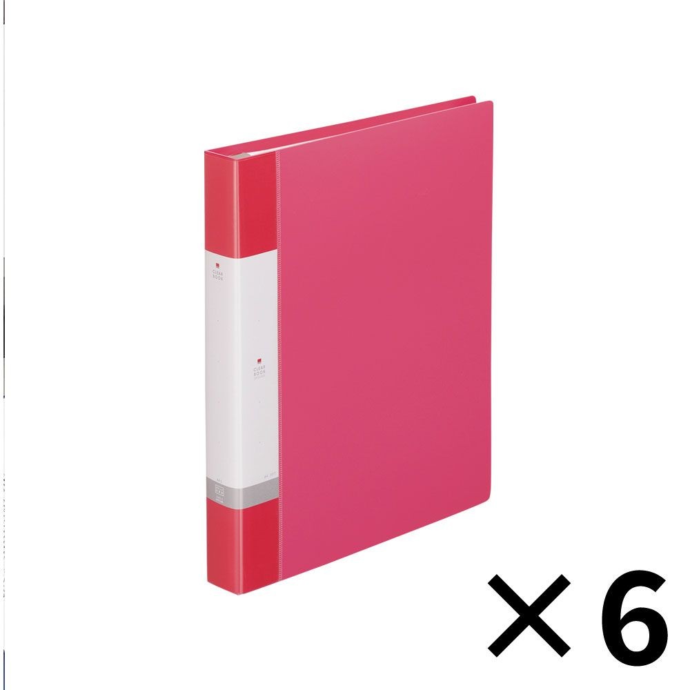 【6個セット】リヒトラブ クリアーブック 交換式 赤 A4S 25ポケット G3802-3 【メーカー直送・代引不可】, 赤, G3802-3             
