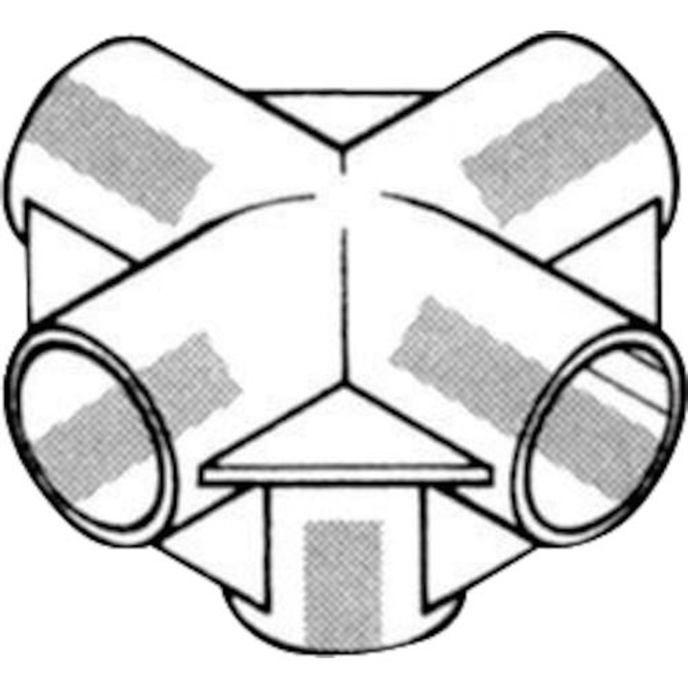 YAZAKI 矢崎化工 イレクタープラスチックジョイント J-15A S 枠・パイプのつなぎ用　&Phi;28用, アイボリー, J-15A S（5方向ジョイント（枠のつなぎ用））