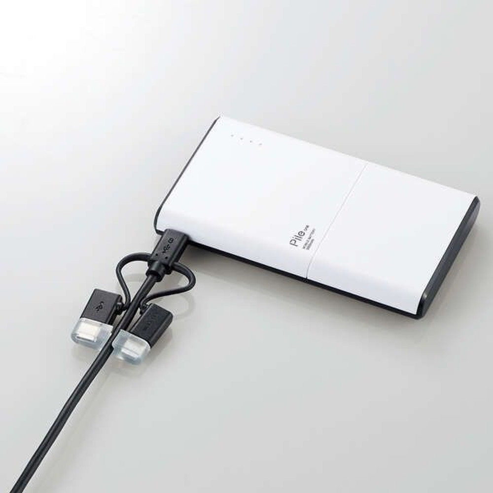 3in1スマートフォン用USBケーブル MPA-AMBLCAD03BK, ブラック, 0.3m