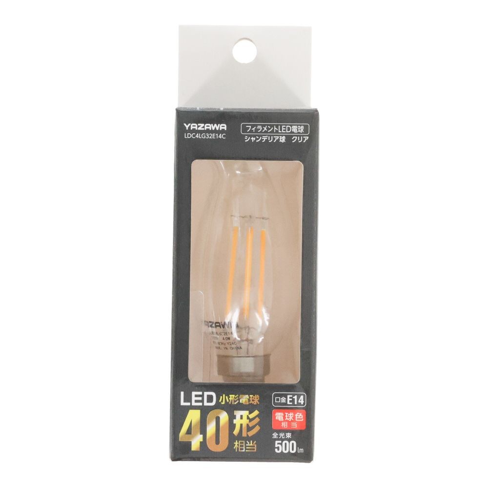 ヤザワ フィラメントLED LDC4LG32E14C, クリア, 40形相当