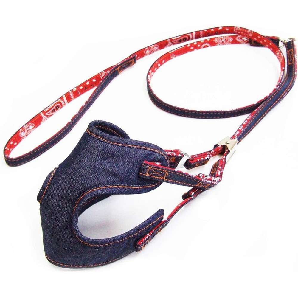 岡野　コットンデニムソフトハーネスリード, ネイビー, 3Sサイズ