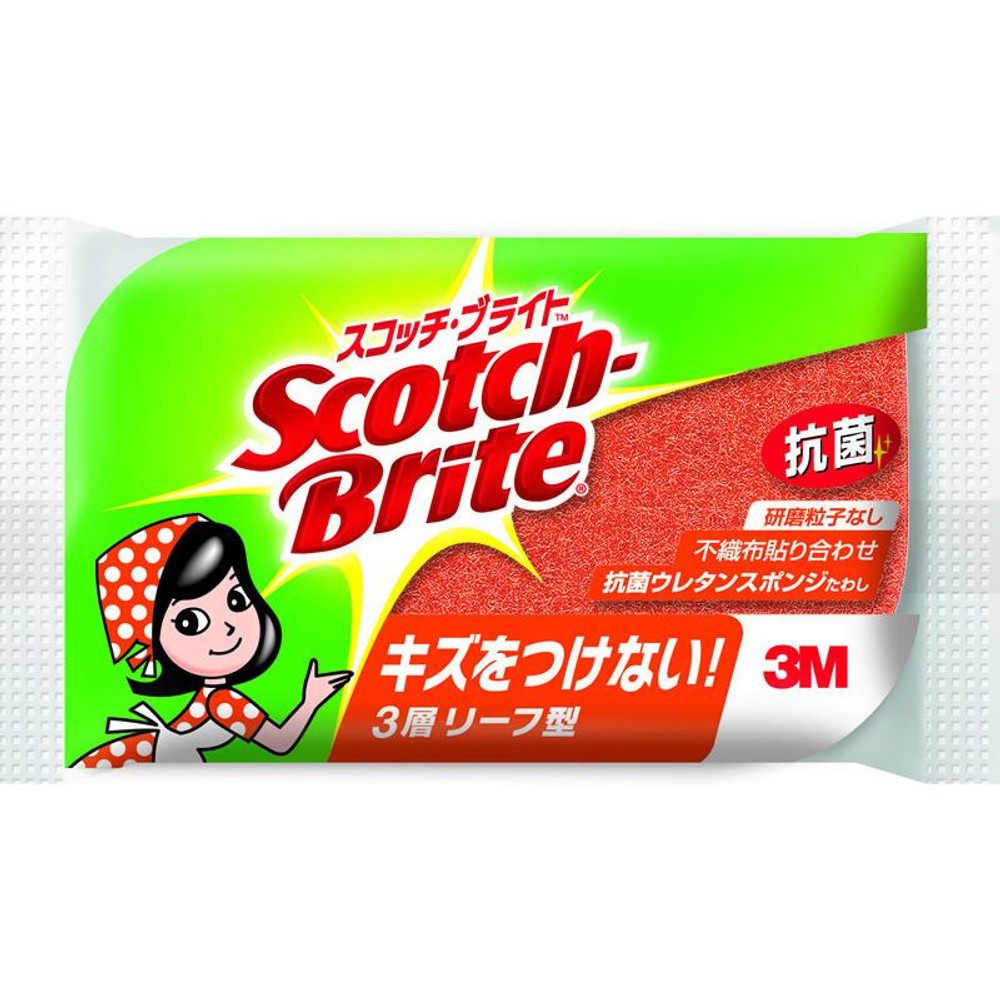 3Ｍ　ＳＳ72ＫＥ　抗菌ウレタンスポンジＯＲ, オレンジ, 1個入り