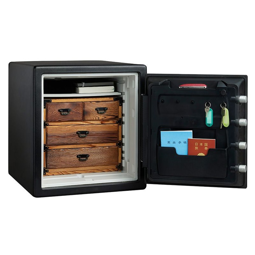 【廃棄料無料・開梱・設置費込】セントリー耐火・耐水金庫  JFW123GEL  テンキー式 1時間耐火 33.6L【メーカー直送・代引不可】, ブラック, 33.6L