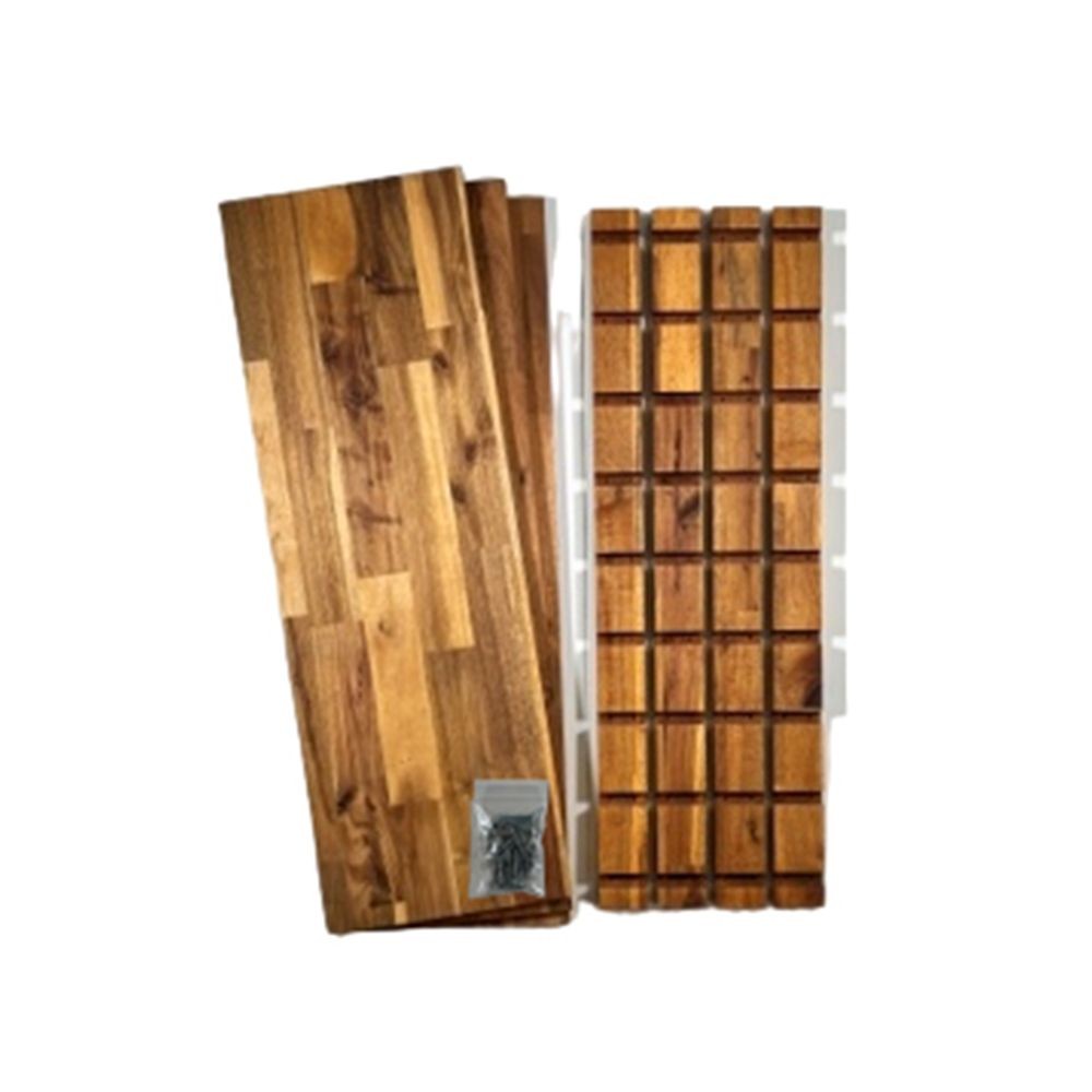 塗装アカシア棚板3段ラックセット, オイル塗装(奥行200), 910&times;200mm