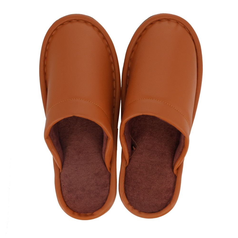 ふけるＰＵスリッパ　Ｌ　ブラウン, キャメル, Mサイズ