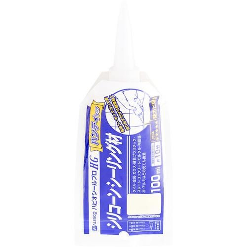 シリコーンシーリング材 ハピオシールプロＨＧパウチ 100ml, ホワイト, 100ml