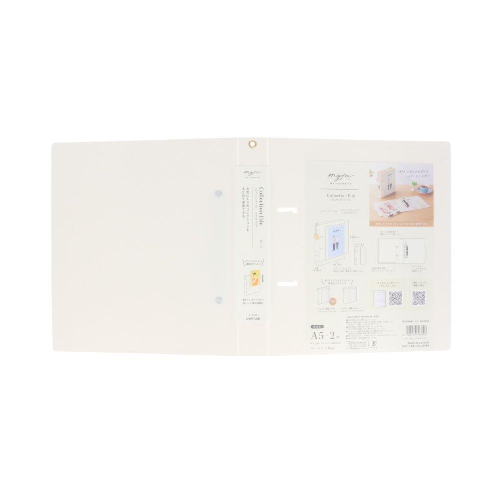 LIHIT リングファイル myfa コレクションファイル A5 ミルキーホワイト, ミルキーホワイト, A5・2穴