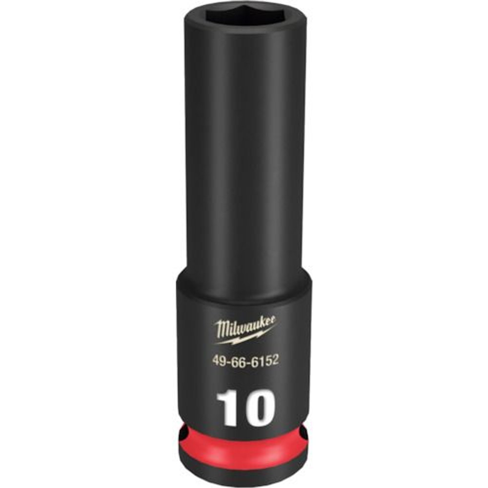 milwaukee SHOCKWAVE IMPACT DUTY ディープインパクトソケット 3/8インチ(9.5mm)角 10mm, 49-66-6152, 10mm