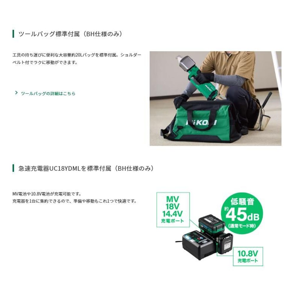 HiKOKI　コードレスCチャンネルカッタ　ＣＥ１８ＤＹＣＡ（ＢＨ）, アグレッシブグリーン, CE18DYCA(BH)