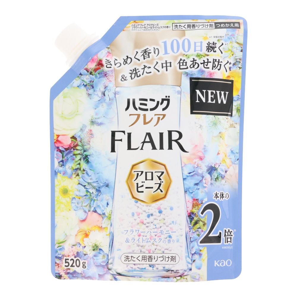 ハミングフレア　アロマビーズ　フラワーハーモニー＆ライトムスク　詰替　５２０ｇ, フラワーハーモニー＆ライトムスク, 520g