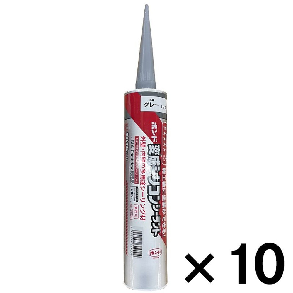 ボンド  変成シリコンシーラント 320ml &times;10本セット, ホワイト, 320ml&times;10本