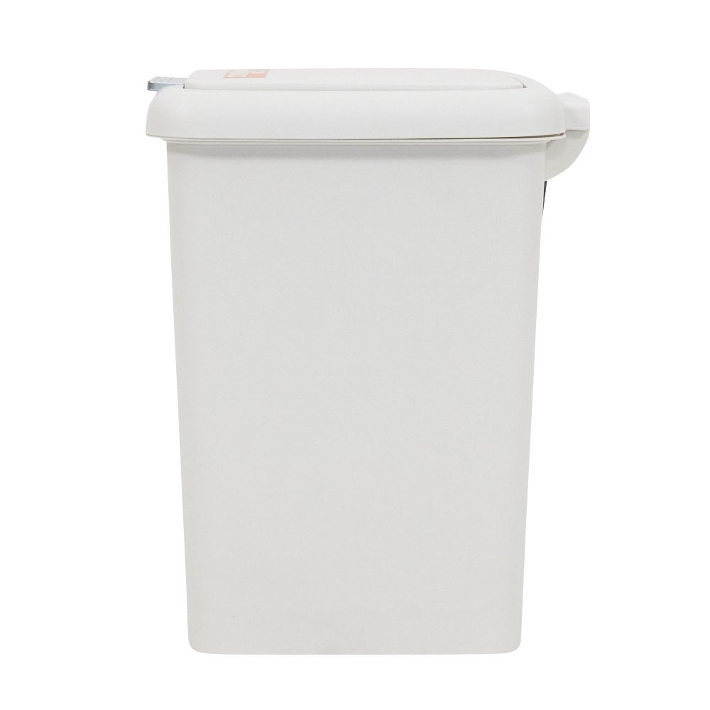 いちいち踏まなくていい ポイポイ投入口付きペダルペール, ホワイト（10L）, 10L