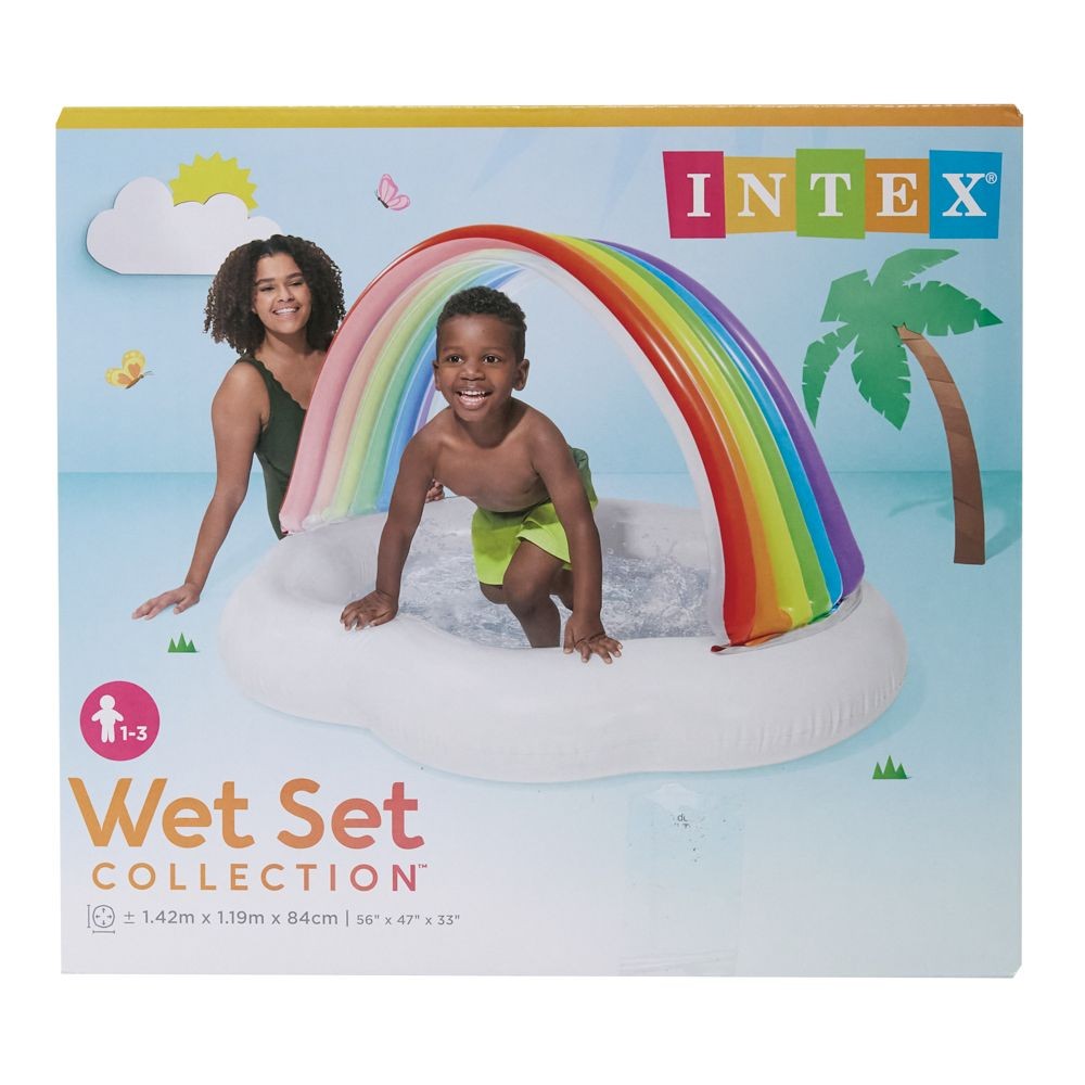 ＩＮＴＥＸ（インテックス）レインボークラウドベビープール　Ｕ５７１４１, レインボー, 142cm×119cm×84cm