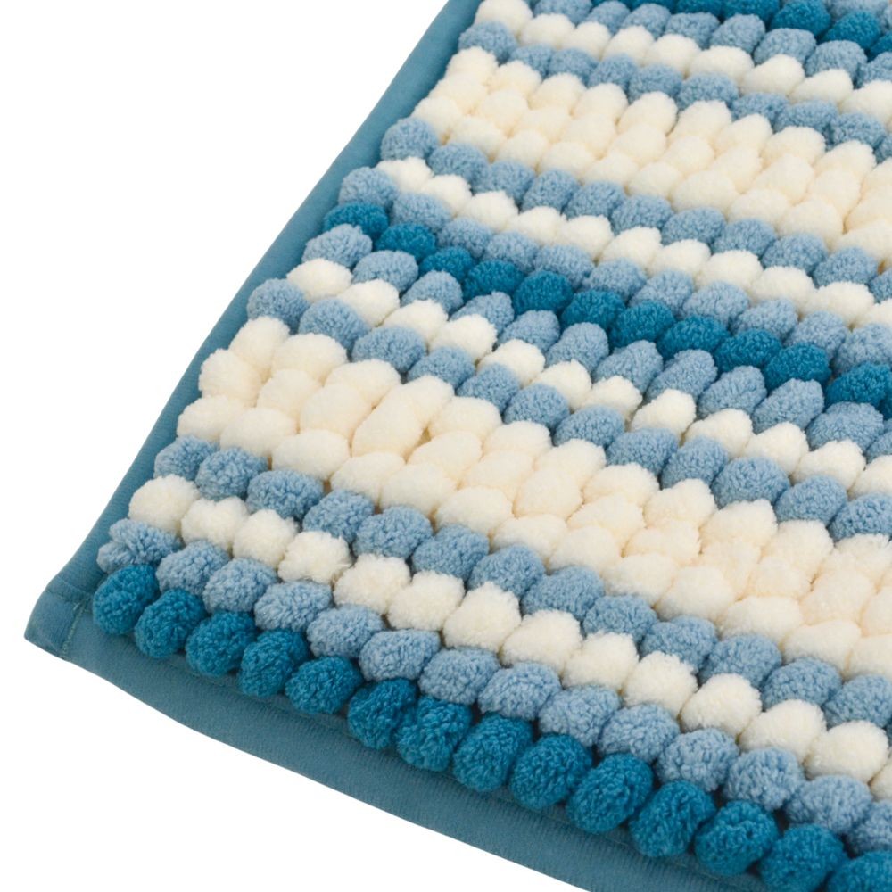 ウィザ WIZ'A 超吸水ボリュームバスマット　約４０×６０ｃｍ, ブルー, 40×60cm