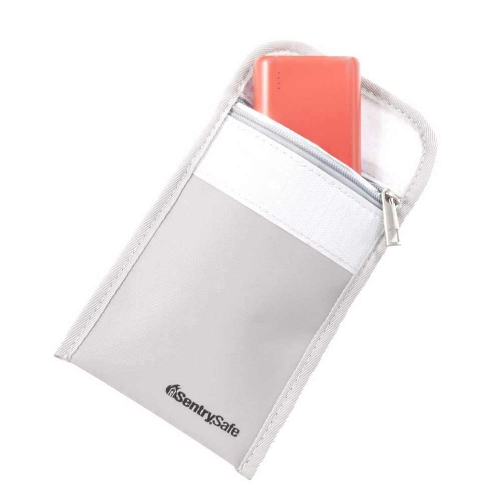 セントリー 耐火バッグ 耐水 あんしんポーチ Sサイズ, グレー, 幅130&times;高さ180mm