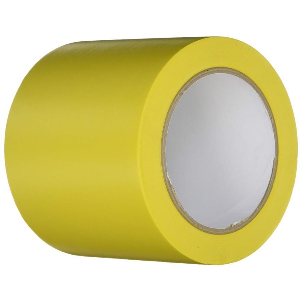 キラックス PVCラインテープ 黄 100mm&times;33m, 黄色, 100mm幅&times;33m