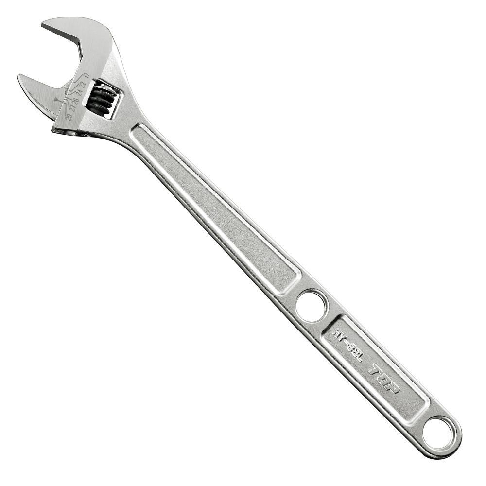 トップ工業（TOP） エアワイド　空調用　モンキレンチ　３００ｍｍ　口開き８〜３２ｍｍ HY-32L, シルバー, 300mm