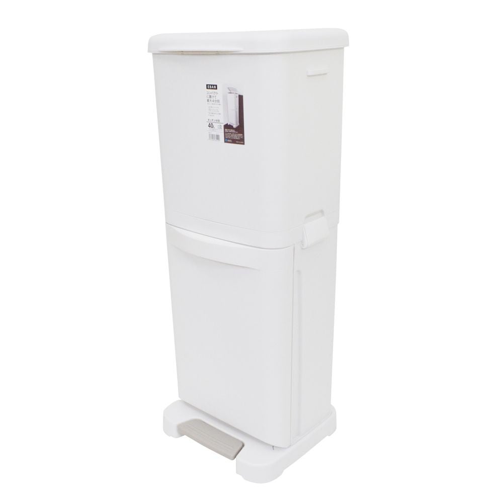 縦型2段分別ペダルペールＳＤ40Ｌ　ＷＨ, ホワイト, 40L