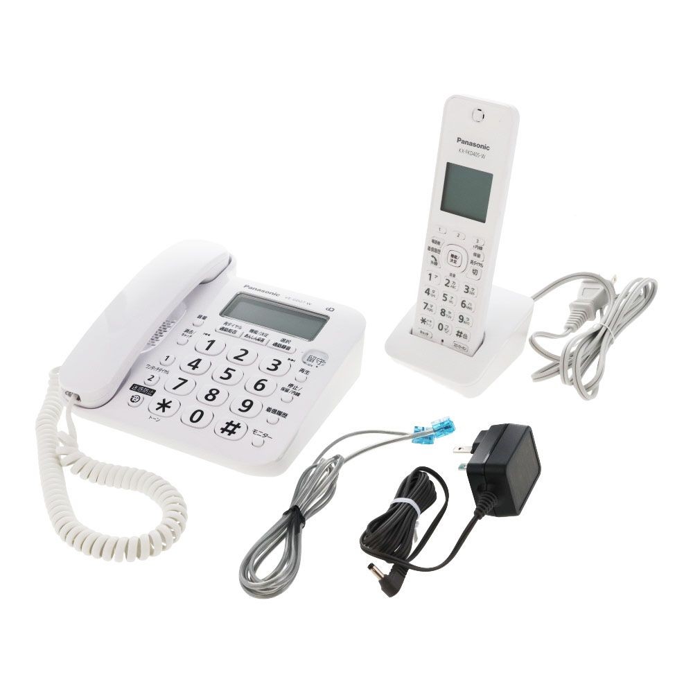 パナソニック　子機付きコードレス電話　VE‐GD27DL‐W, ホワイト, VE‐GD27DL‐W