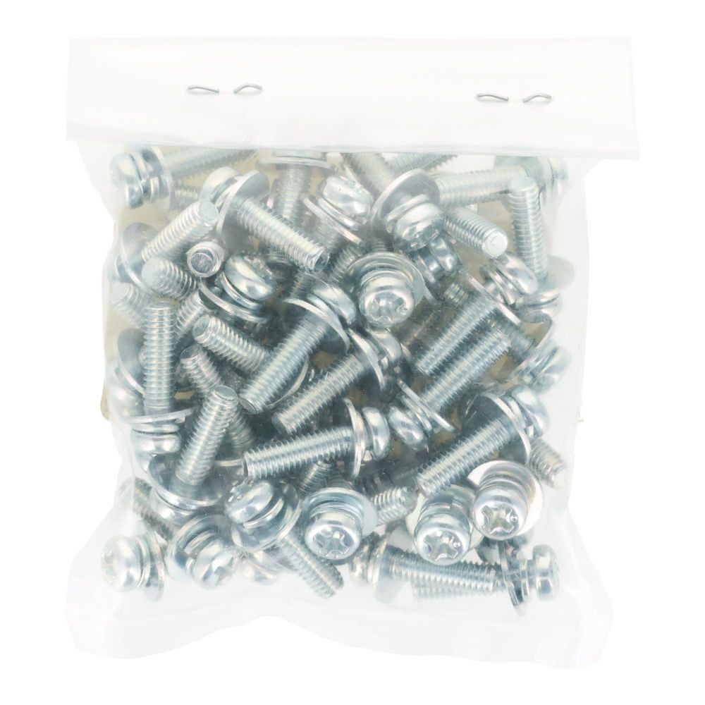 ユニクロ　座金組込ねじ　Ｐー３　Ｍ４&times;１５　５０個入り, ねじ, M4&times;15