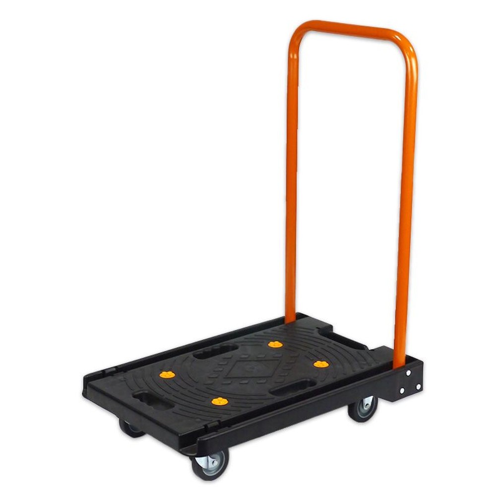 樹脂製フラットカルシズ台車　耐荷重80ｋｇ, 黒, 耐荷重80kg