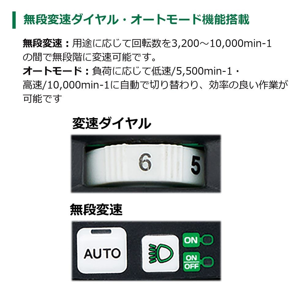 ハイコーキ　HIKOKI ３６ＶディスクＧ（本体のみ） G3613DC (NN), グリーン, G3613DC (NN)