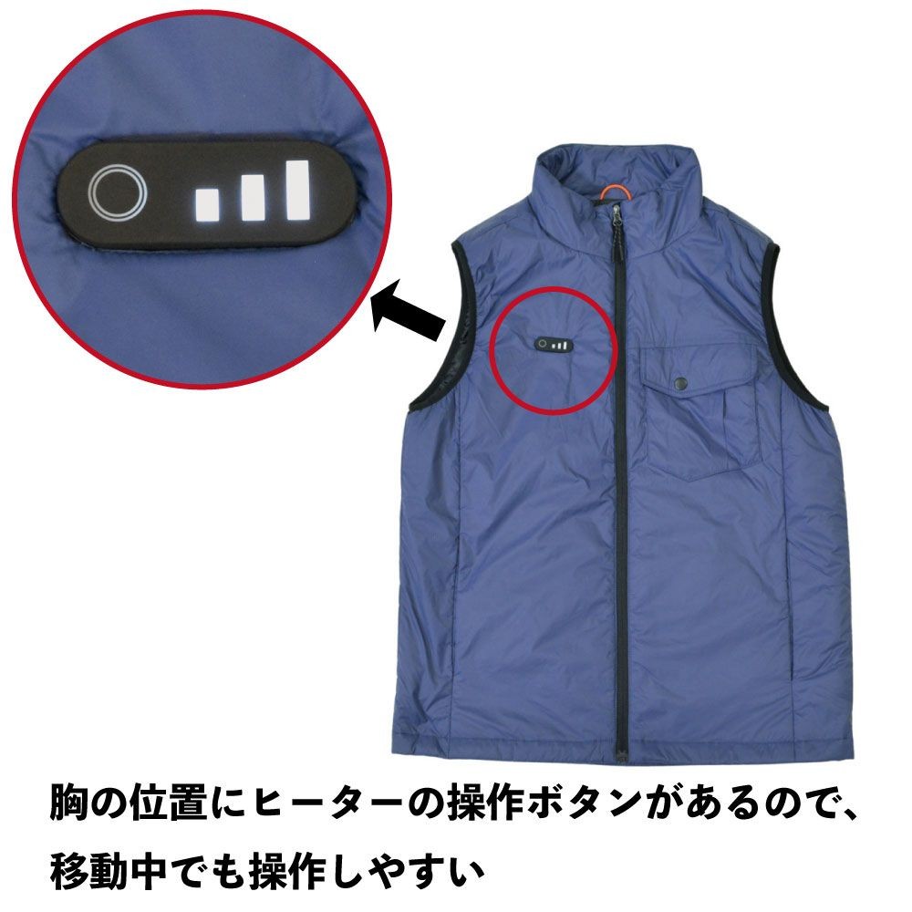 【2025年モデル】インナー3ヒーターベスト ネイビー, ネイビー, LLサイズ