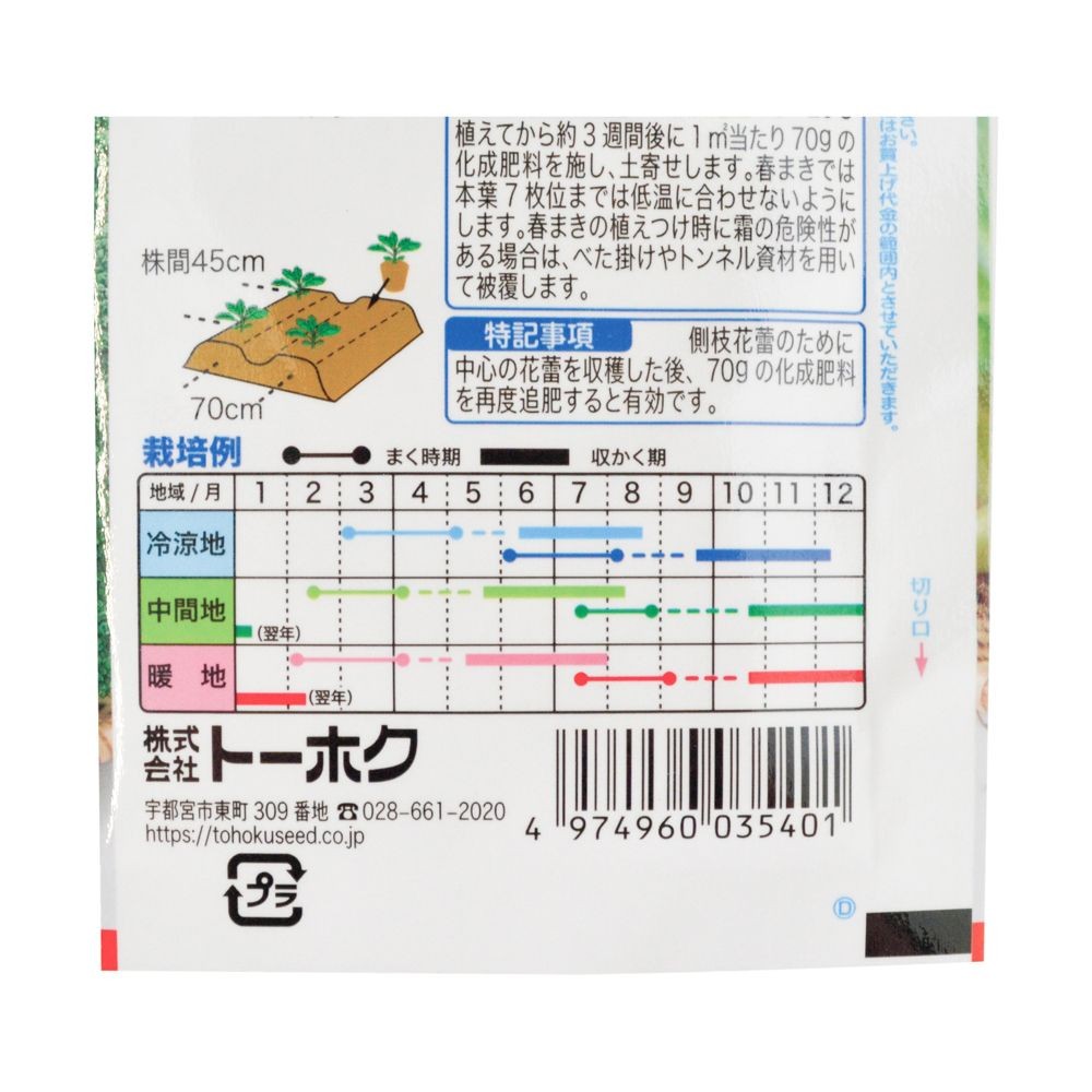 トーホク　Ｆ１ブロッコリー緑積, ブロッコリー, 1ml