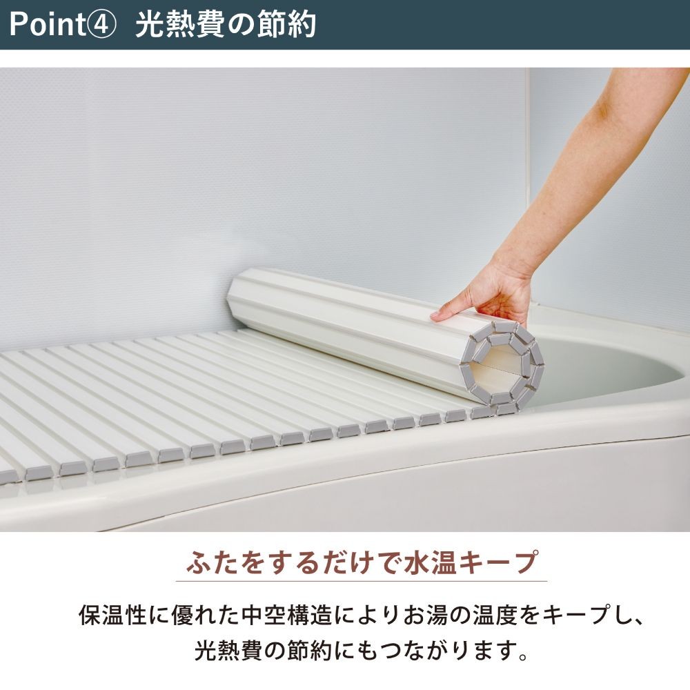 Ａｇロールタイプ風呂ふた　ＷＨ, ホワイト（M10）, M10
