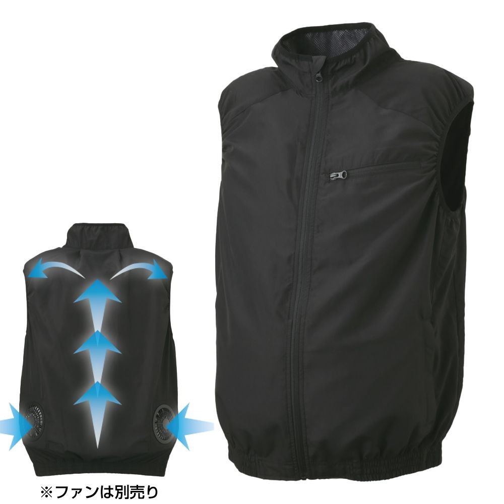 【数量限定】【処分価格】空調ウェア ベスト ブラック, ブラック（LL）, ＬＬ